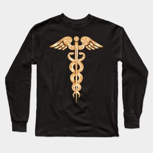 Golden Medical Symbol Long Sleeve T-Shirt